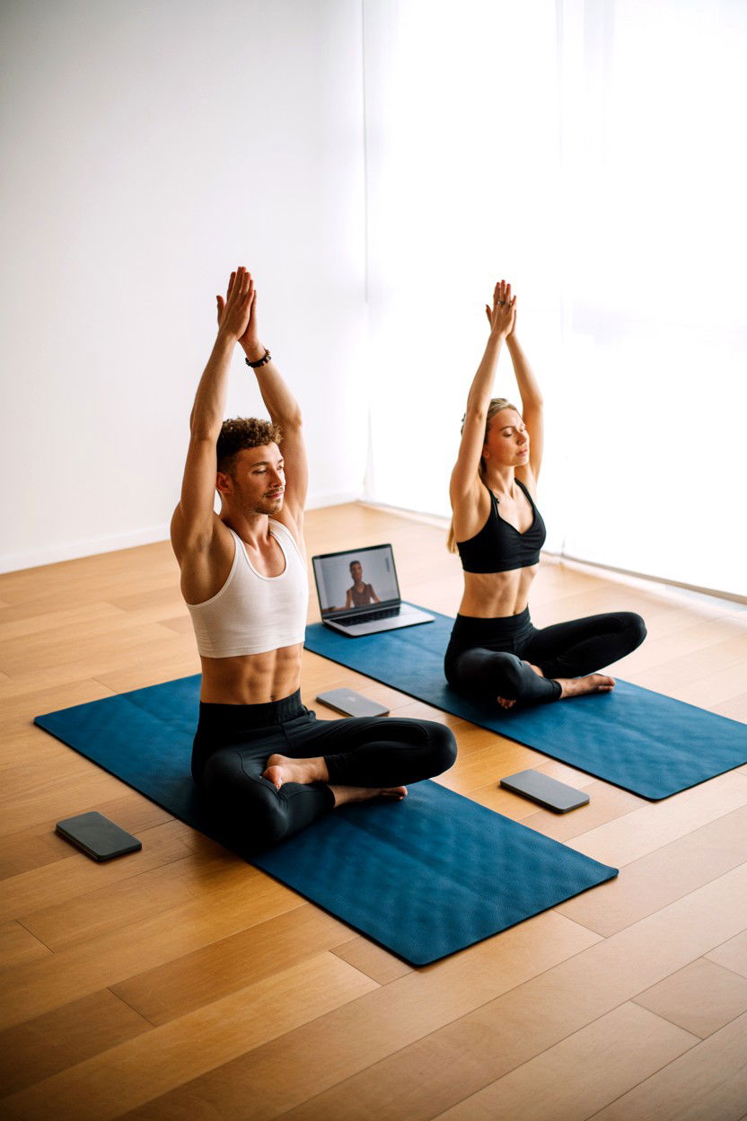 Online Yoga For Couples - 25 Long Distance Valentine's Day Ideas
