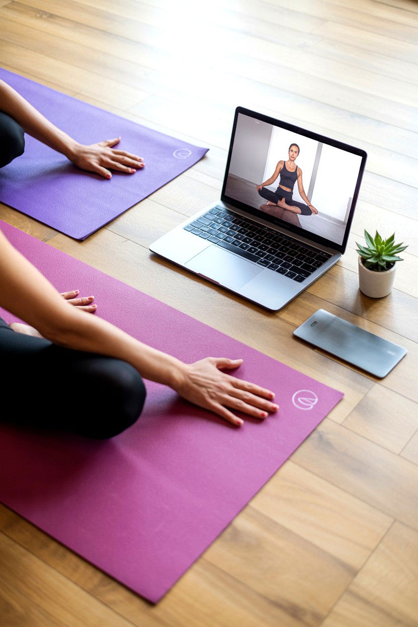 Online yoga class - 25 Valentine's Day Virtual Experience Ideas