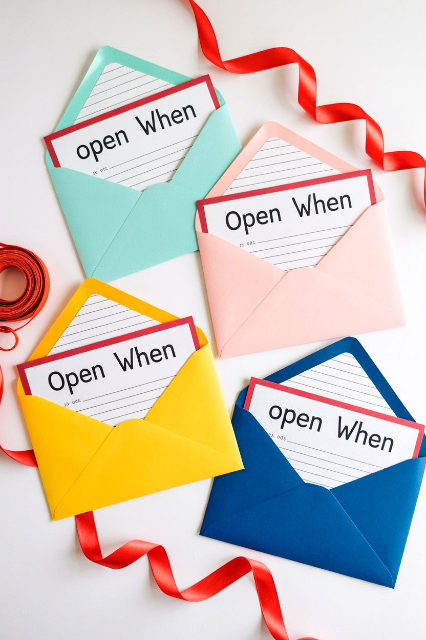 Open When Letters - 25 Long Distance Valentine's Day Ideas