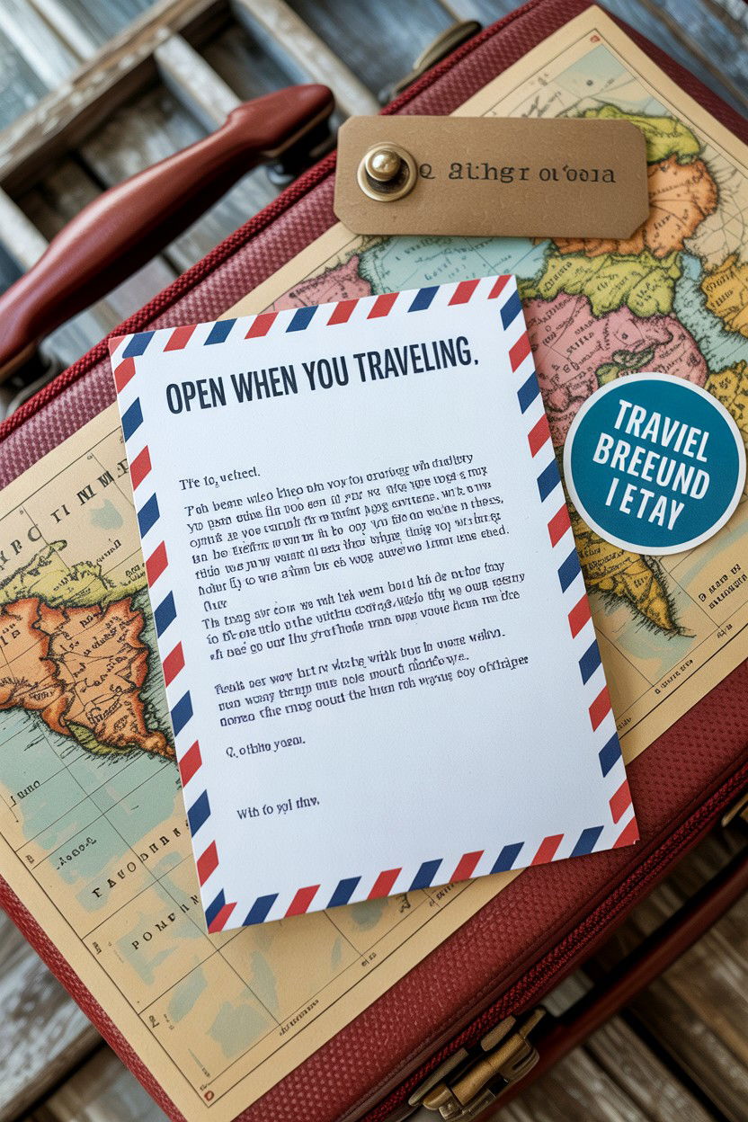 Open When You Are Traveling - 25 Open When Letters Ideas for Boyfriend
