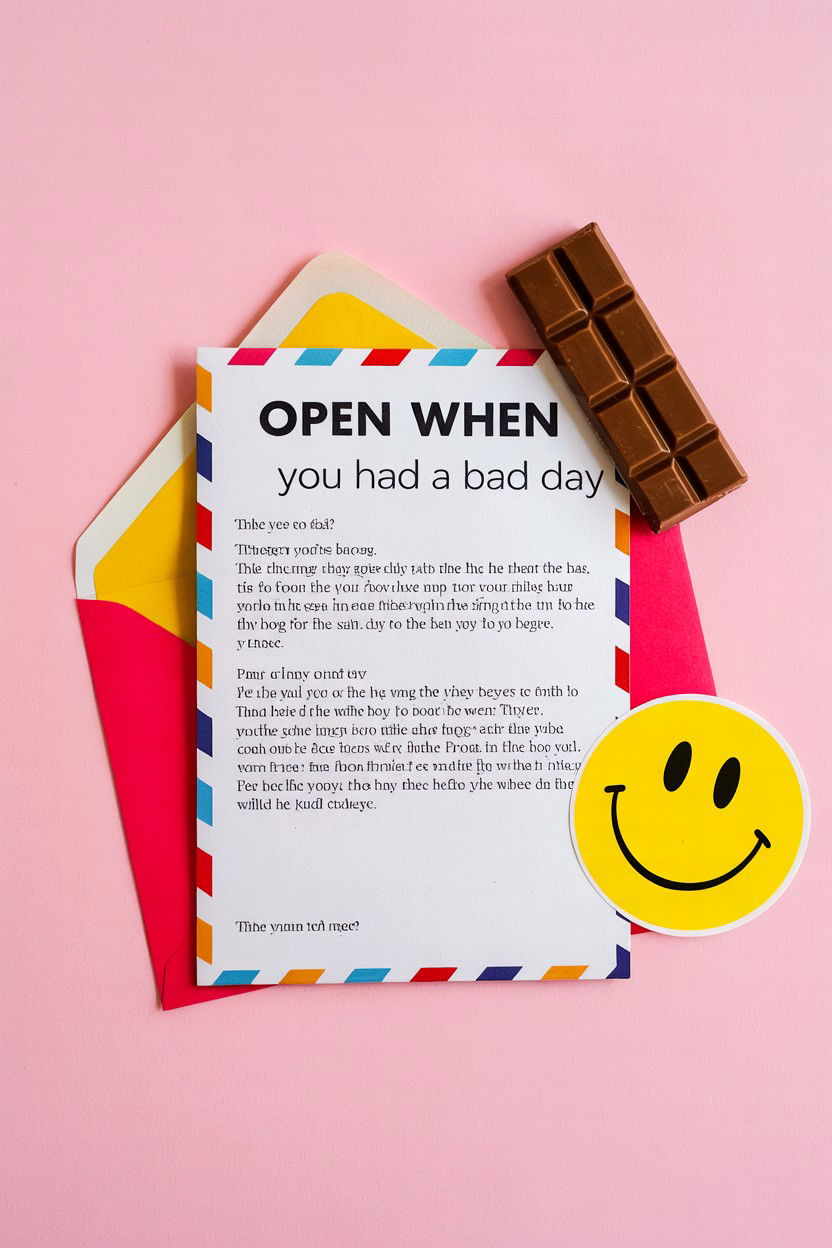 Open When You Had A Bad Day - 25 Open When Letters Ideas for Boyfriend