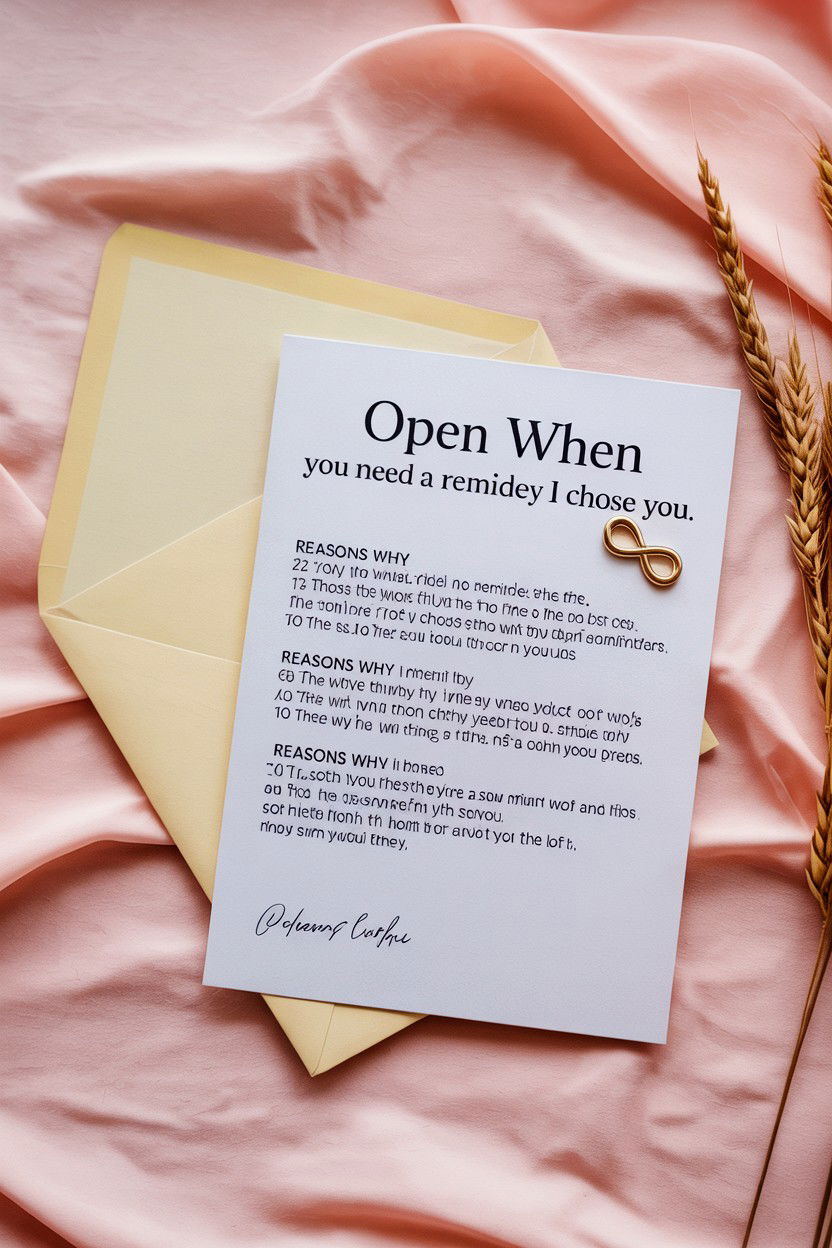 Open When You Need A Reminder Why I Chose You - 25 Open When Letters Ideas for Boyfriend