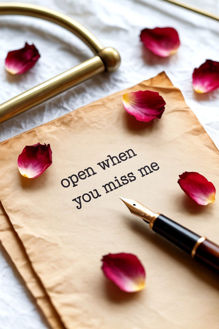 Open when you miss me - 25 Long Distance Valentine's Day Letter Ideas