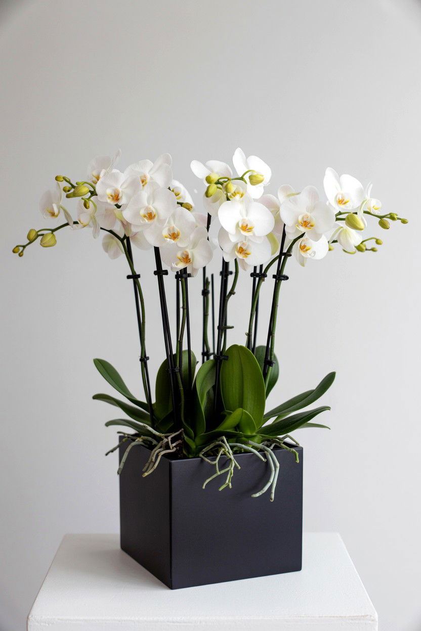 Orchid Flower Box - 25 Valentine's Day Flower Arrangement Ideas