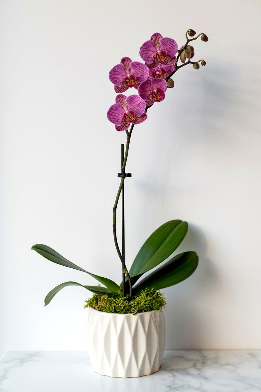 Orchid Plant Display - 25 Valentine's Day Flower Display Ideas