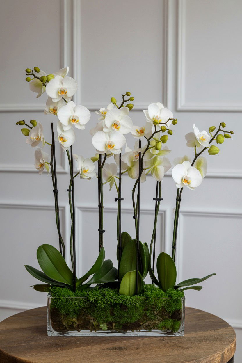 Orchid Stem Display - 25 Valentine's Day Flower Centerpiece Ideas