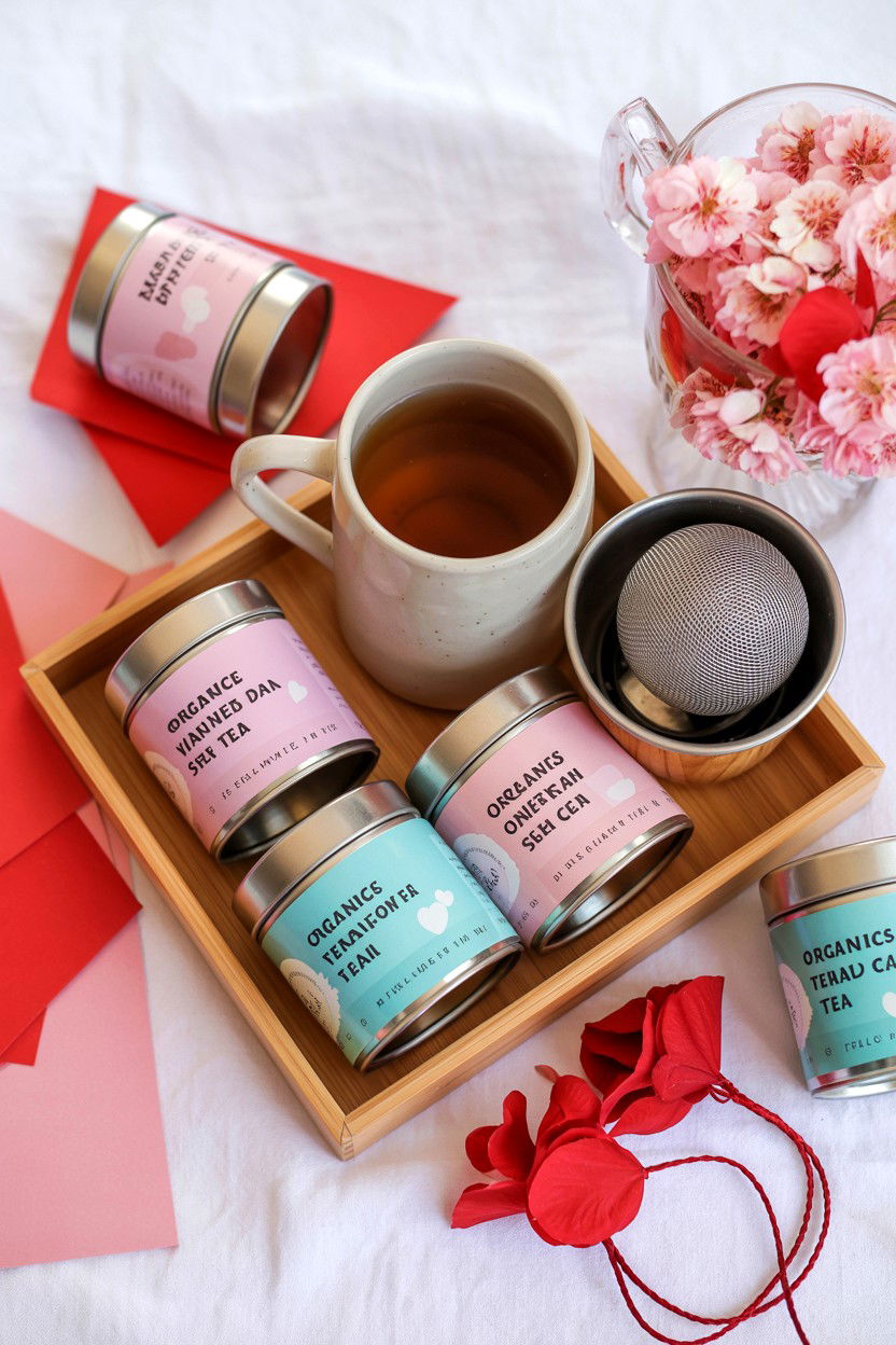 Organic Tea Collection - 25 Valentine's Day Self Care Gift Basket Ideas