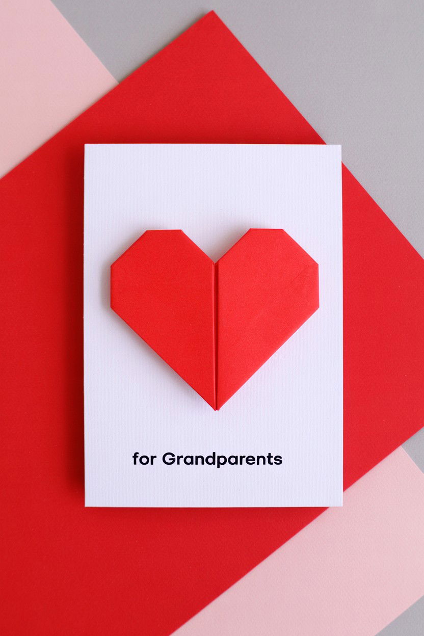 Origami Heart Card - 25 Valentine's Day Cards for Grandparents