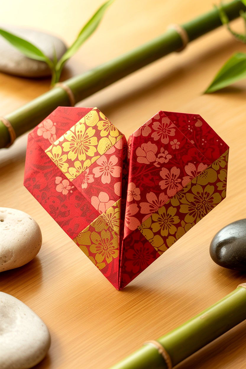 Origami heart valentine card - 25 Cute Valentine's Day Card Ideas