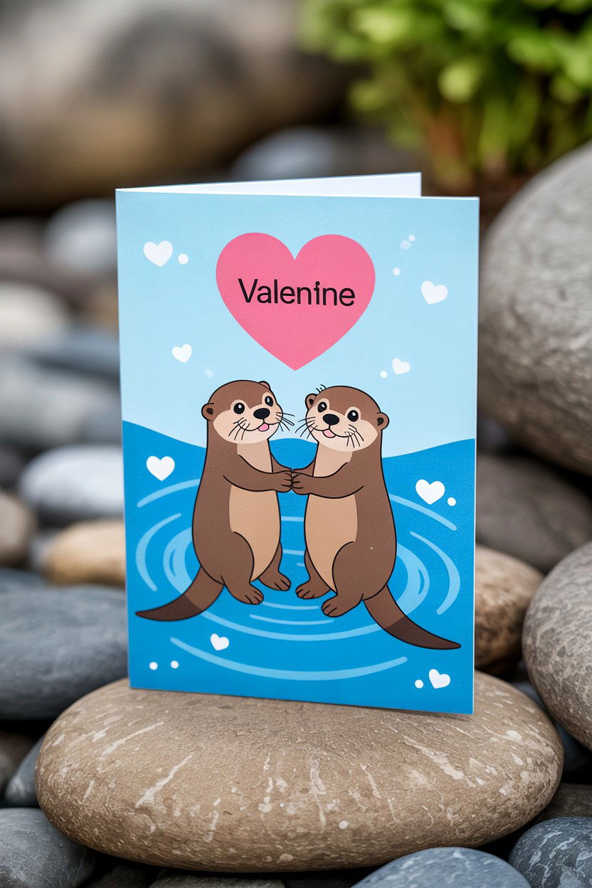 Otter Valentine Card - 25 Valentine's Day Card Puns