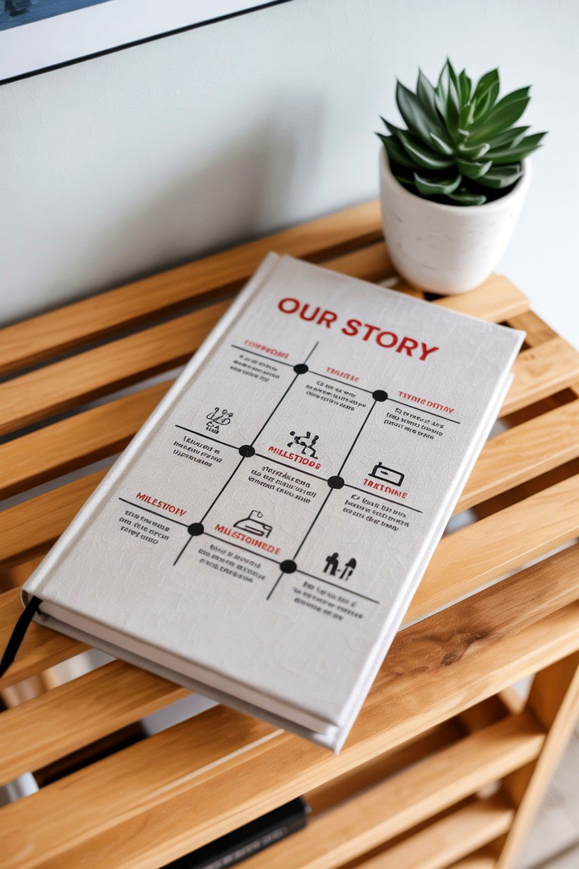 Our Story Timeline Book - 25 Valentine's Day Love Book Ideas