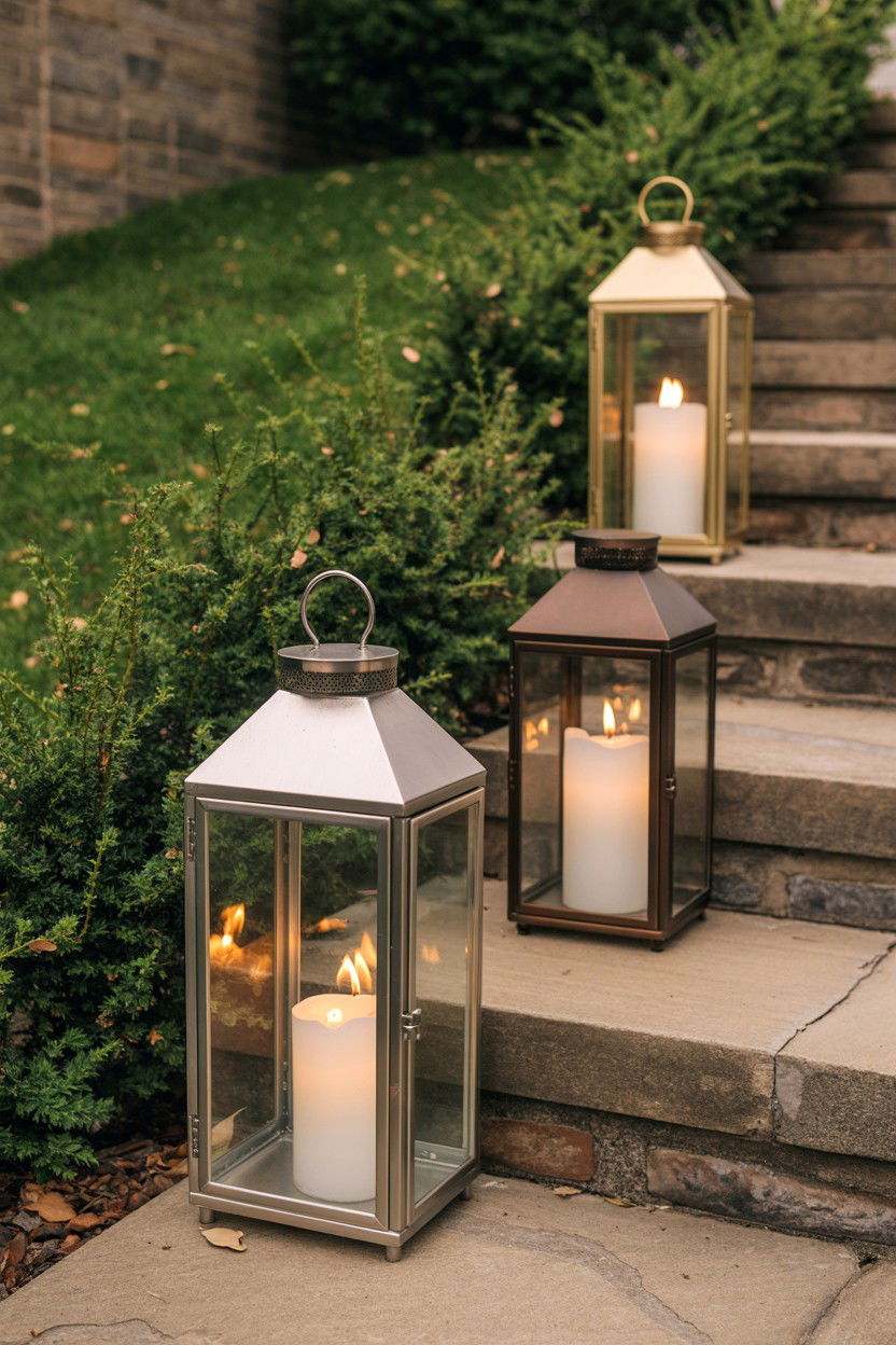 Outdoor Candle Lanterns - 25 Valentine's Day Outdoor Lighting Ideas