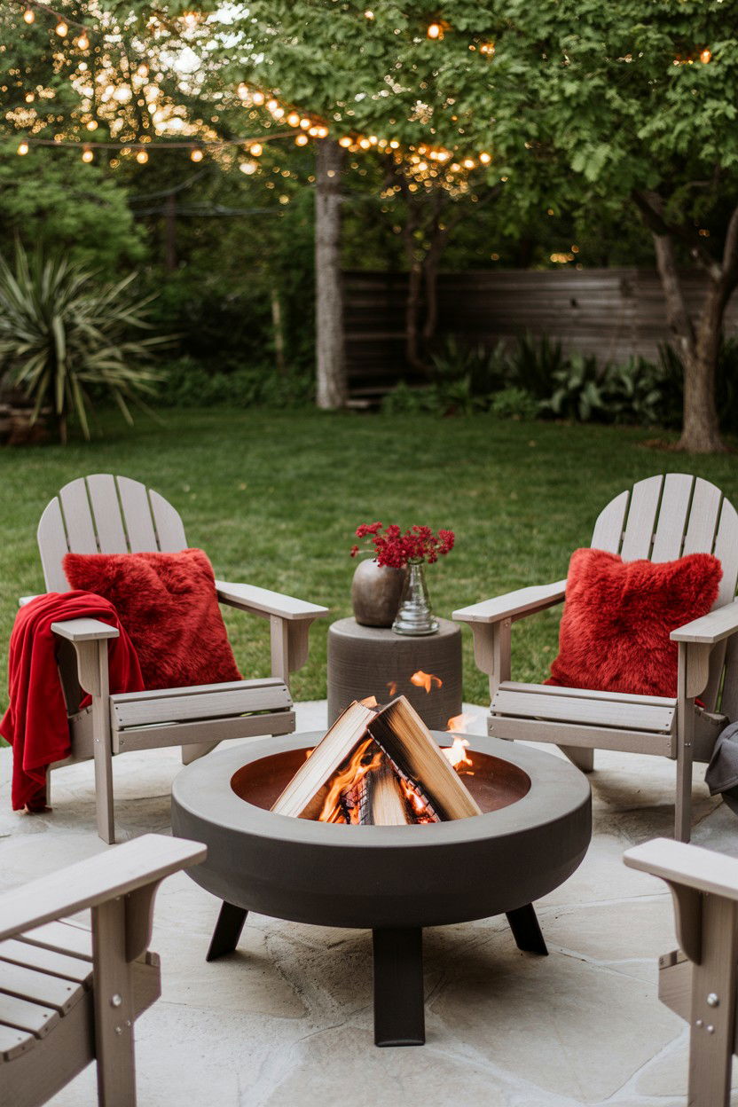 Outdoor Fire Pit - 25 Valentine's Day Garden Ideas