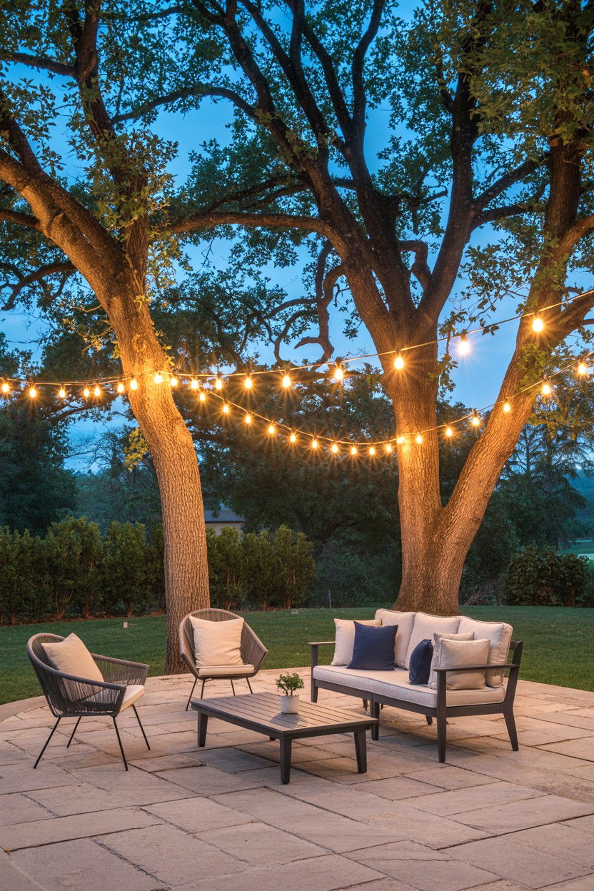 Outdoor String Lights - 25 Valentine's Day Garden Ideas