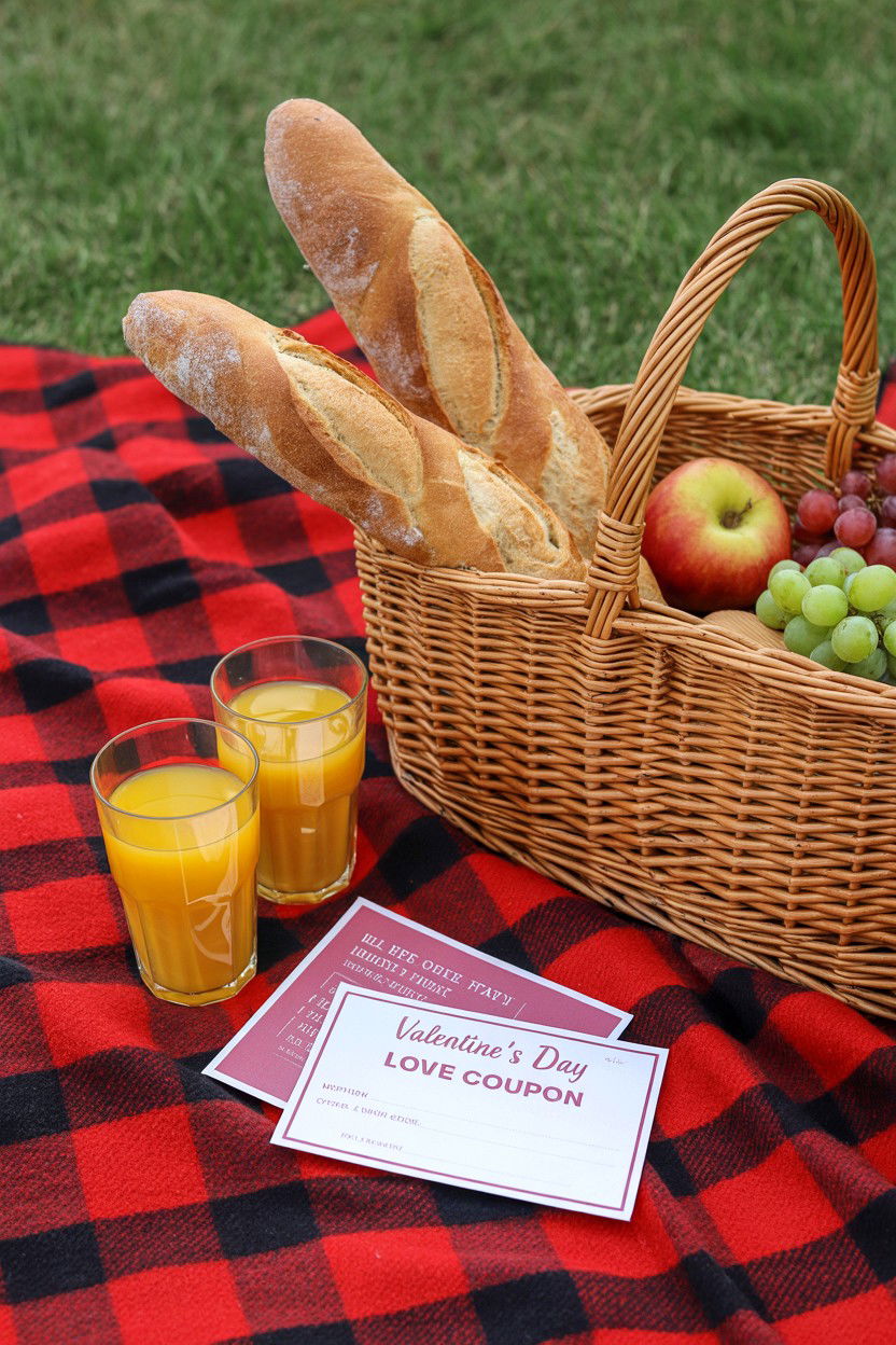 Outdoor picnic date - 25 Valentine's Day Love Coupon Ideas