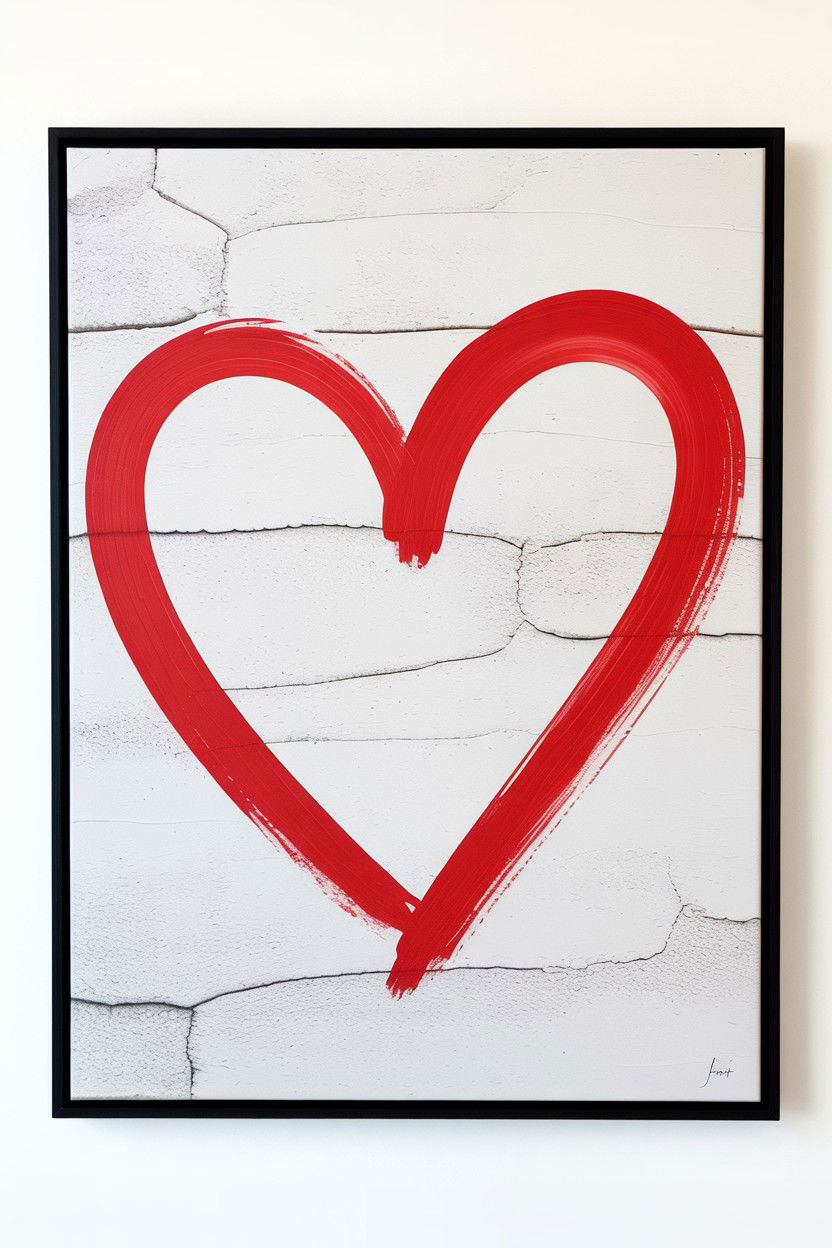 Oversized Love Canvas - 25 Valentine's Day Wall Decor Ideas