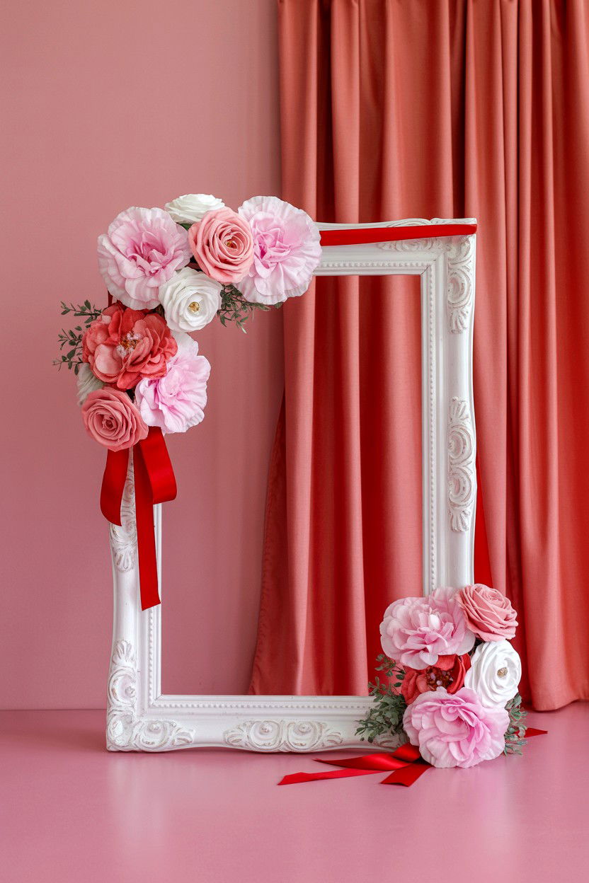 Oversized photo frame - 25 Valentine's Day Photo Backdrop Ideas