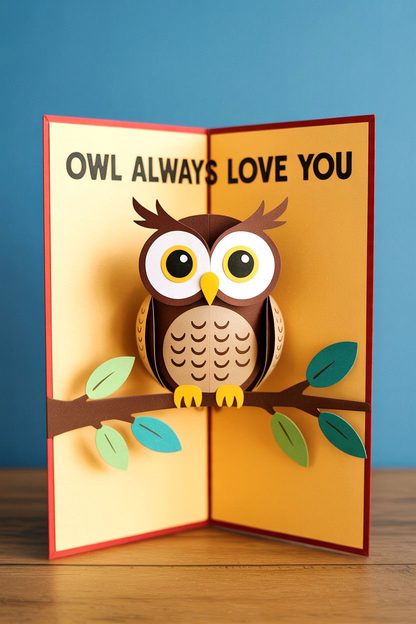 Owl Always Love You - 25 Pop Up Valentine's Day Card Ideas