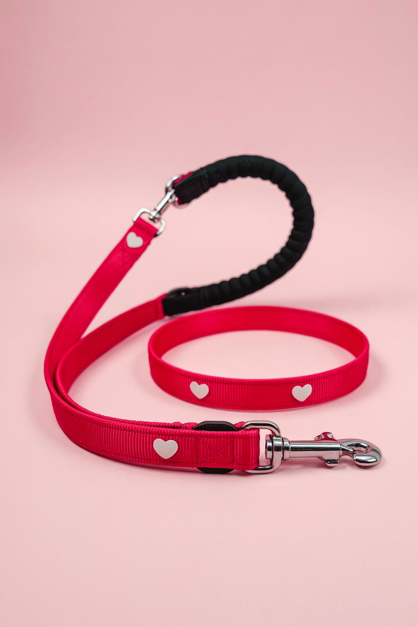 Padded Handle Heart Leash - 25 Valentine's Day Pet Leash Ideas