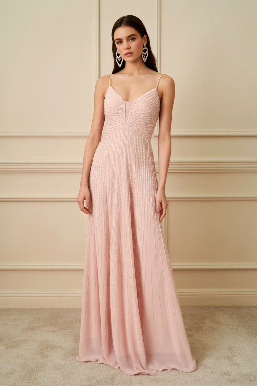 Pale Pink Evening Gown - 25 Valentine's Day Blush Looks