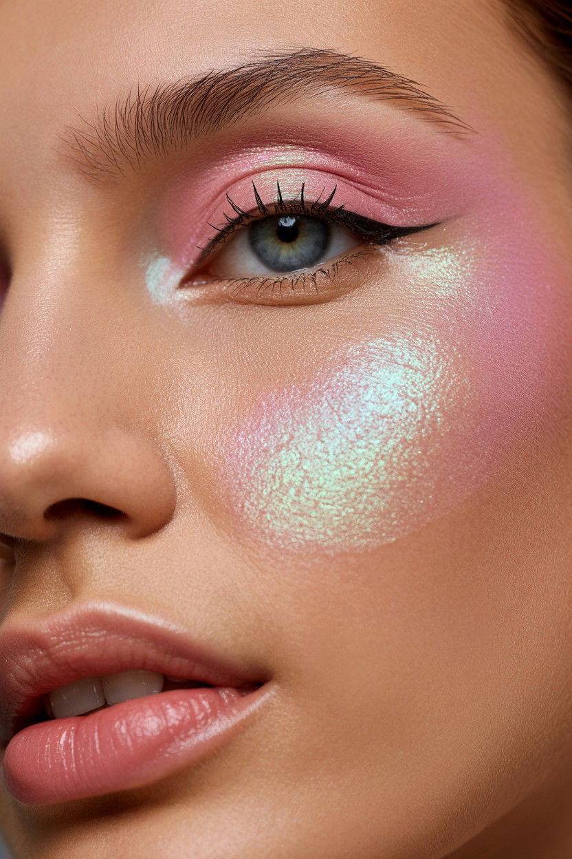 Pale Pink Highlighter - 25 Pink Valentine's Day Makeup Looks