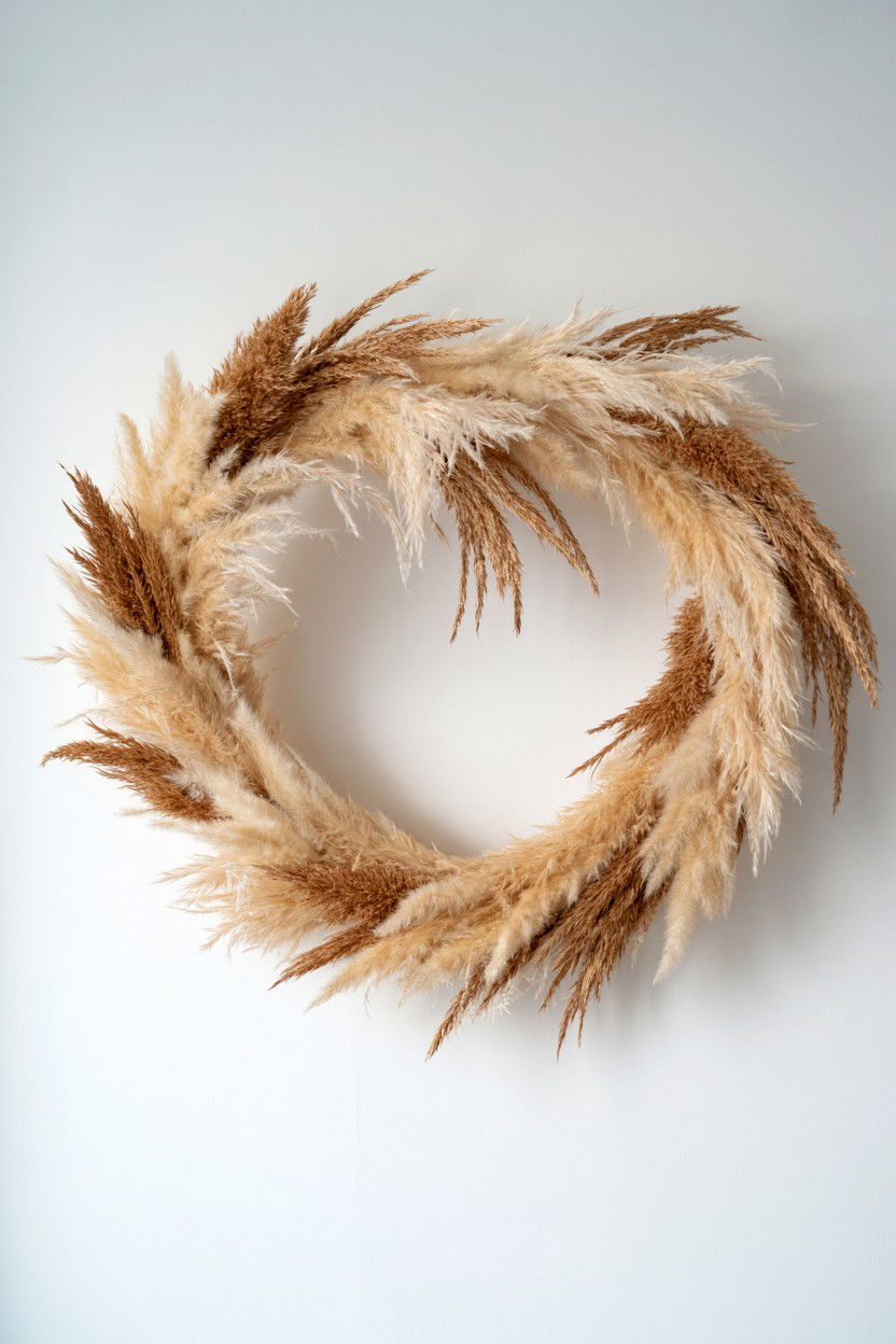 Pampas Grass Heart - 25 Heart Shaped Wreath Ideas