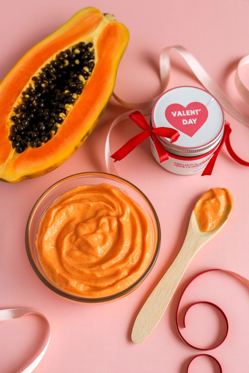 Papaya Hair Mask - 25 Valentine's Day Hair Mask Ideas