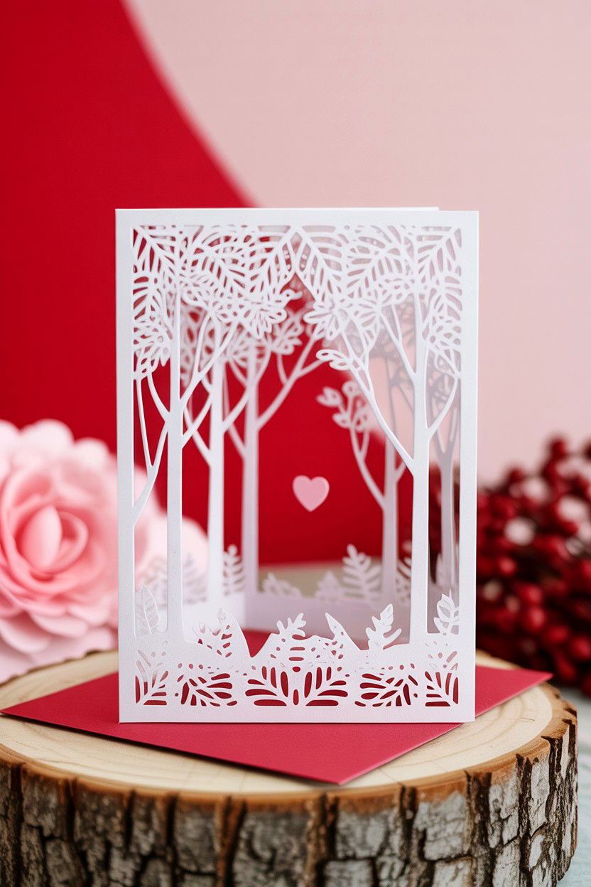 Paper Cut Valentine Card - 25 Valentine's Day Cards for Parents
