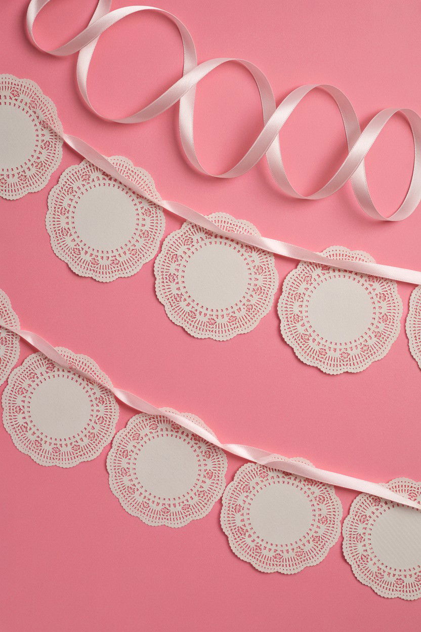 Paper Doily Garland - 25 Valentine's Day Garland Ideas