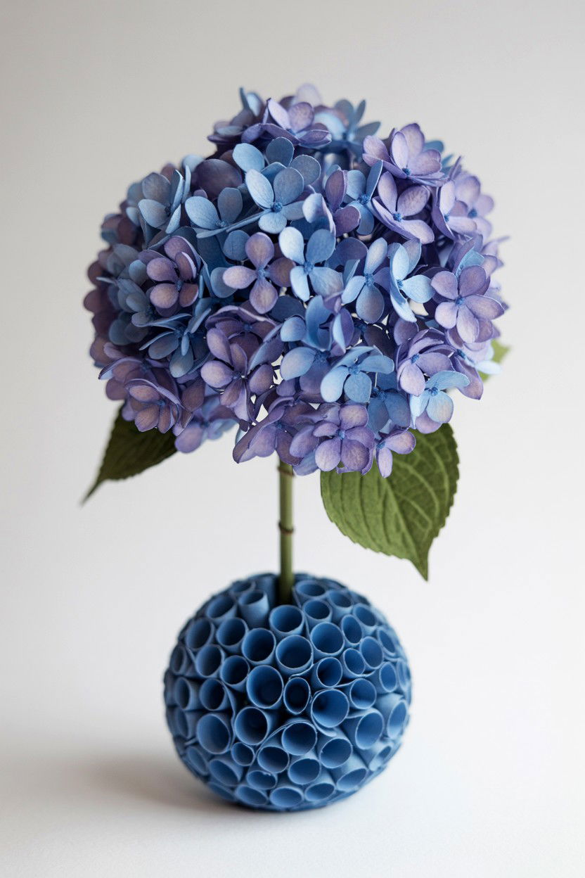 Paper Hydrangea Cluster - 25 Valentine's Day Paper Flower Ideas