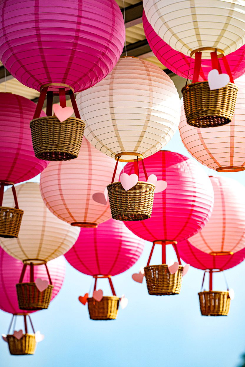 Paper Lantern Hot Air Balloon - 25 Valentine's Day Hot Air Balloon Ideas