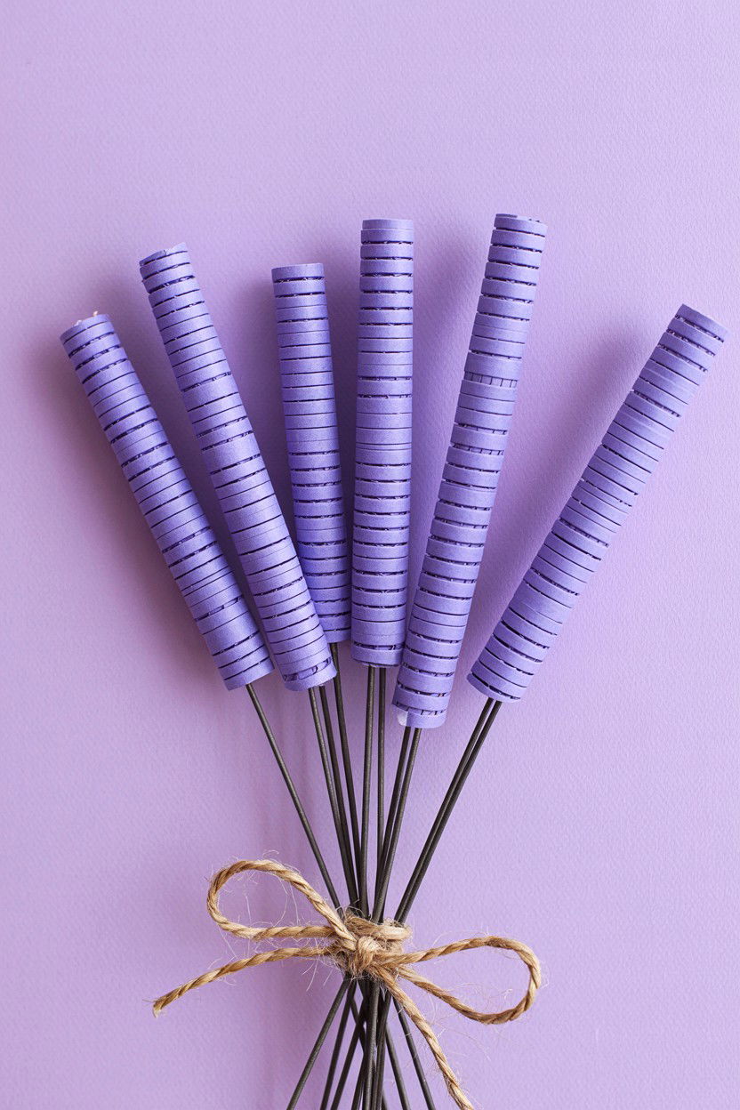 Paper Lavender Sprig - 25 Valentine's Day Paper Flower Ideas