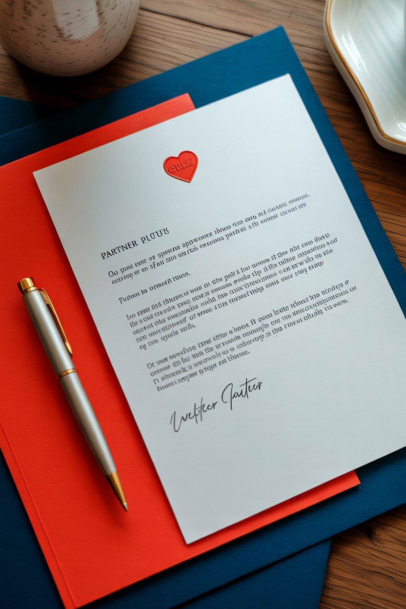 Partner Appreciation Letter - 25 Valentine's Day Journal Ideas