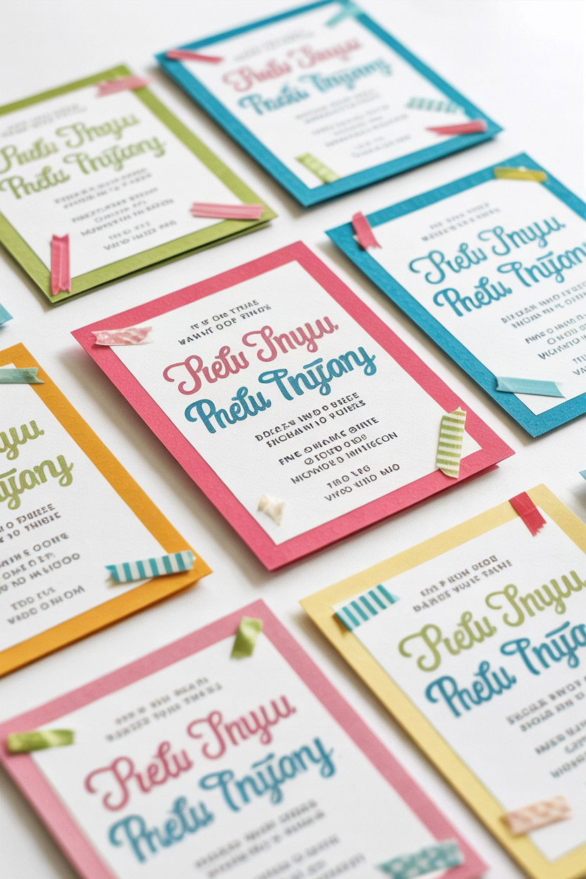 Party Invitation - 25 Valentine's Day Washi Tape Ideas