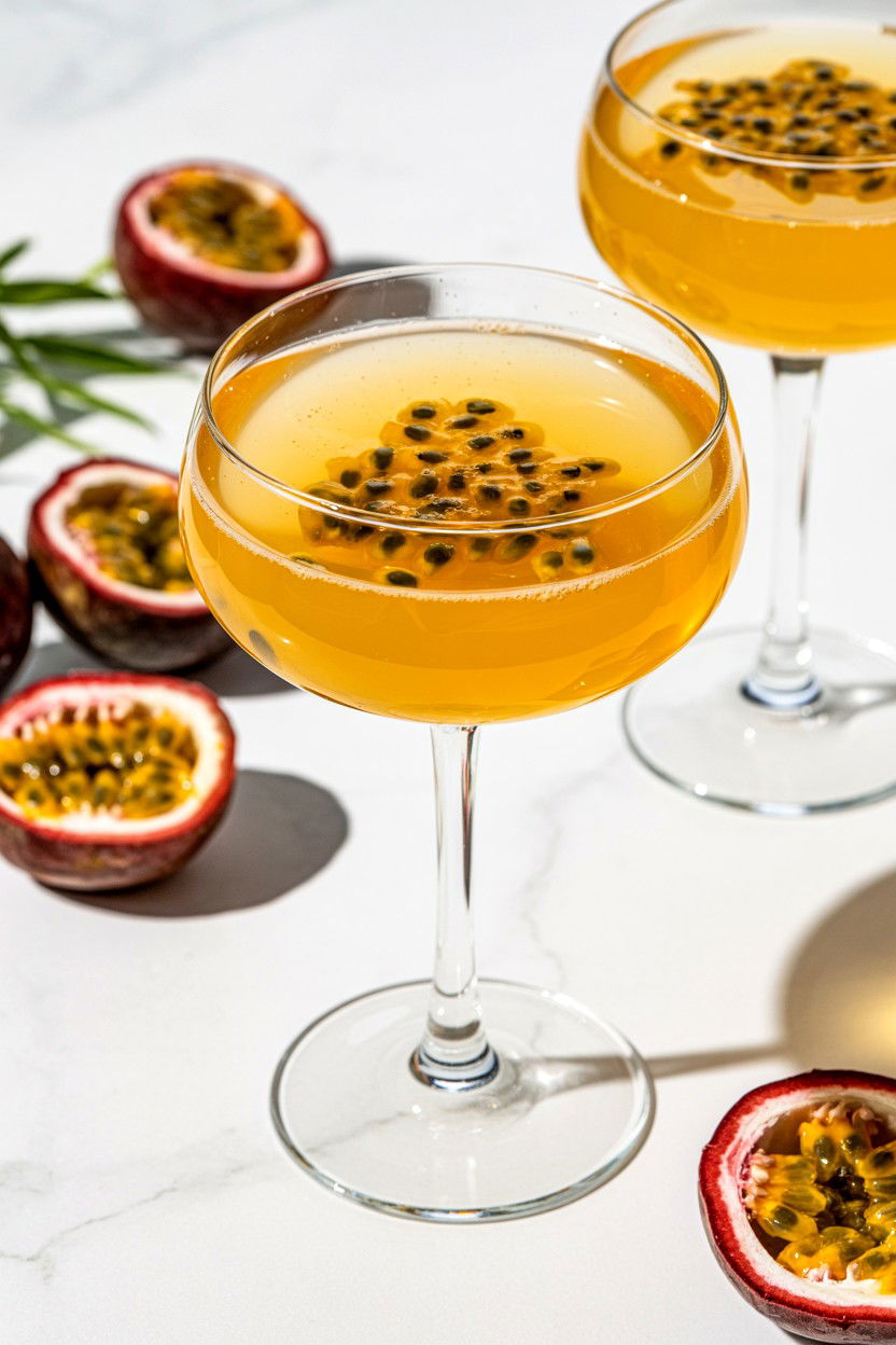 Passion Fruit Prosecco Cocktail - 25 Valentine's Day Prosecco Cocktails