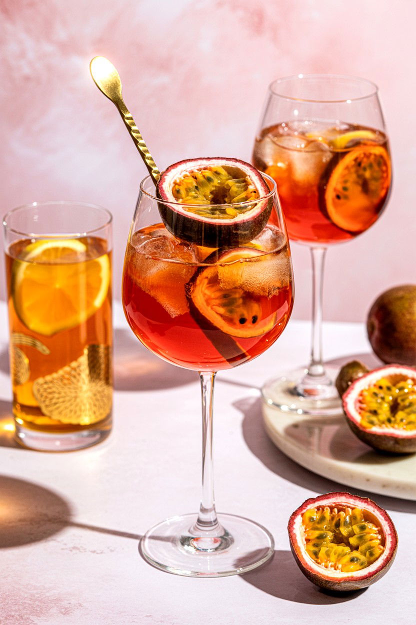 Passion Fruit Rum Spritz - 25 Valentine's Day Rum Cocktails