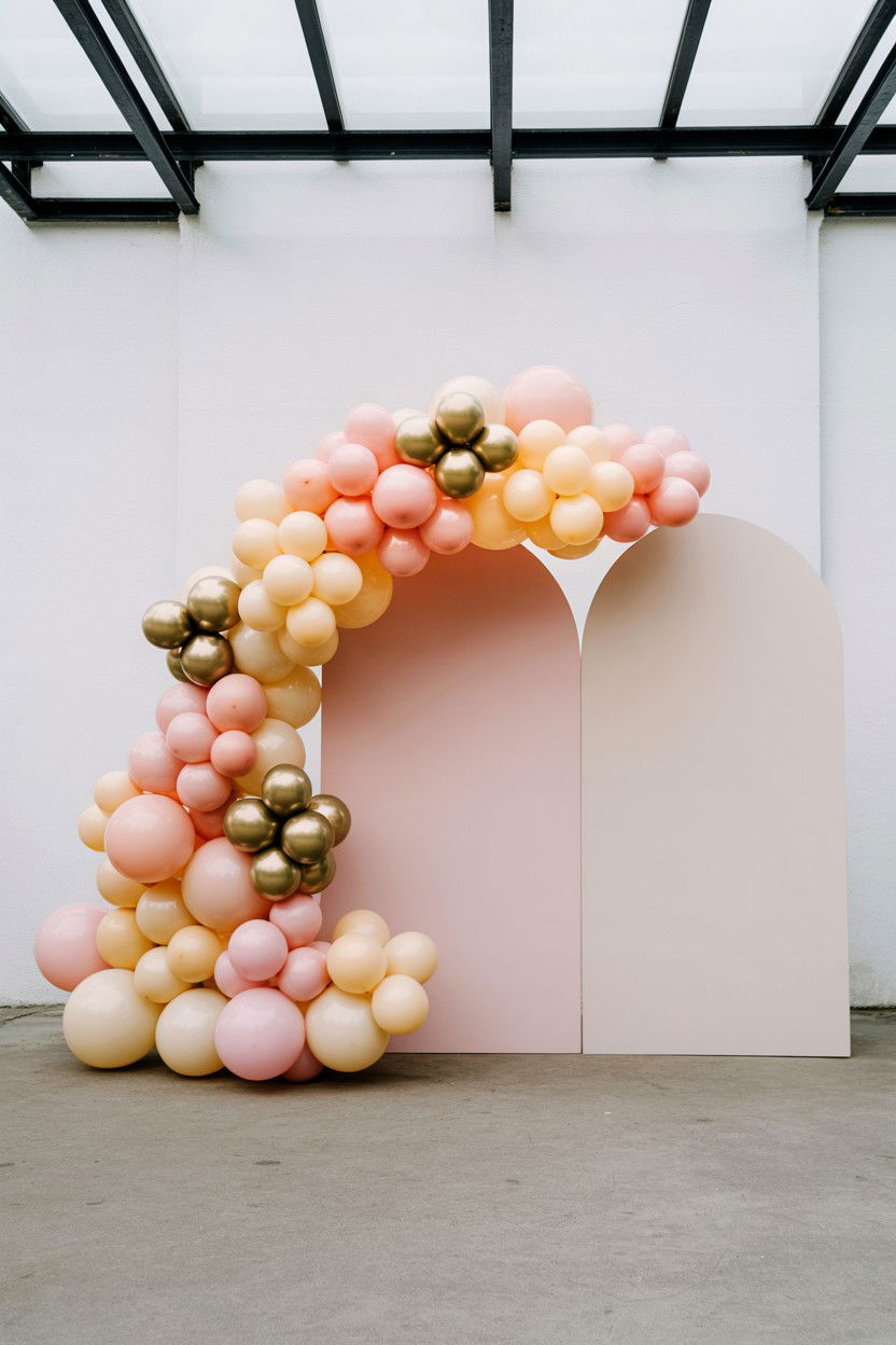 Pastel Balloon Arch - 25 Valentine's Day Tea Party Ideas