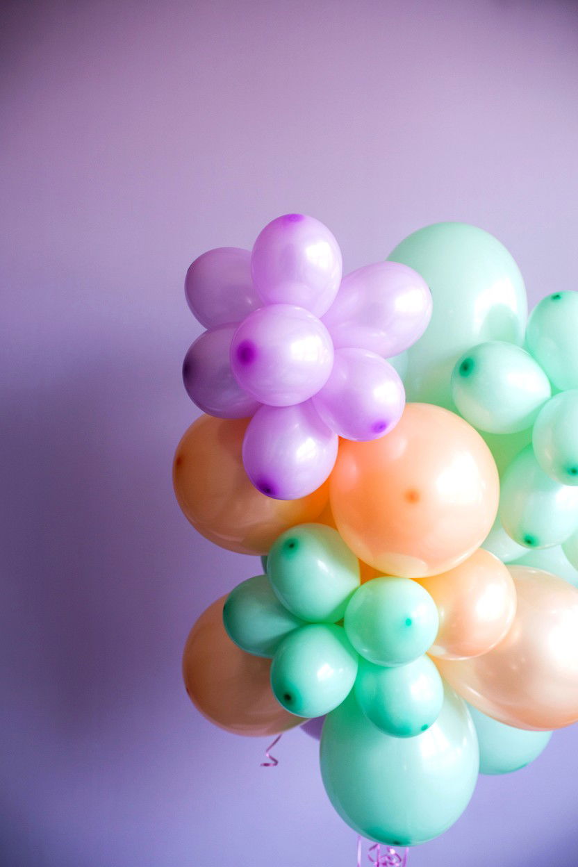 Pastel Balloon Cluster - 25 Valentine's Day Balloon Ideas