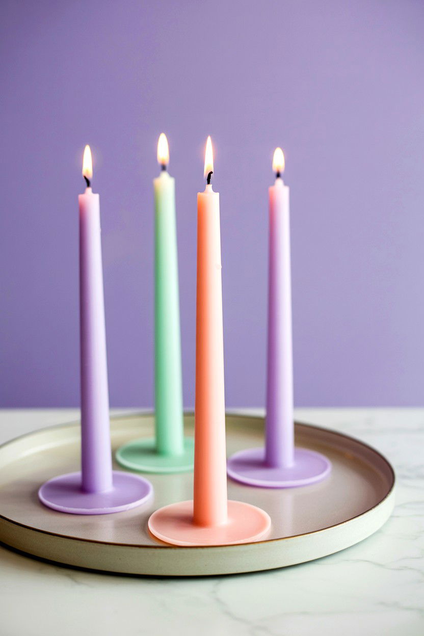 Pastel Candle Aesthetic For Dinner - 25 Valentine's Day Candle Centerpiece Ideas