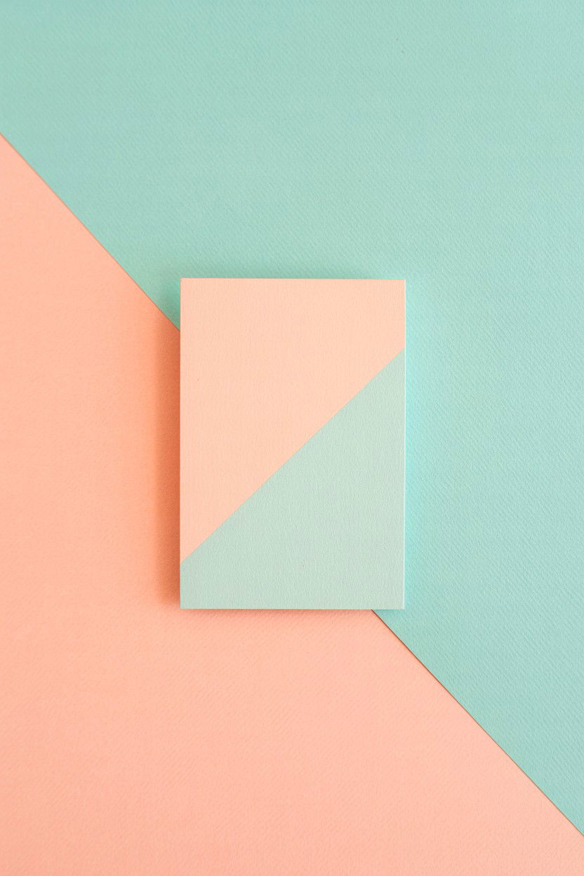 Pastel Color Block - 25 Minimalist Valentine's Day Card Ideas