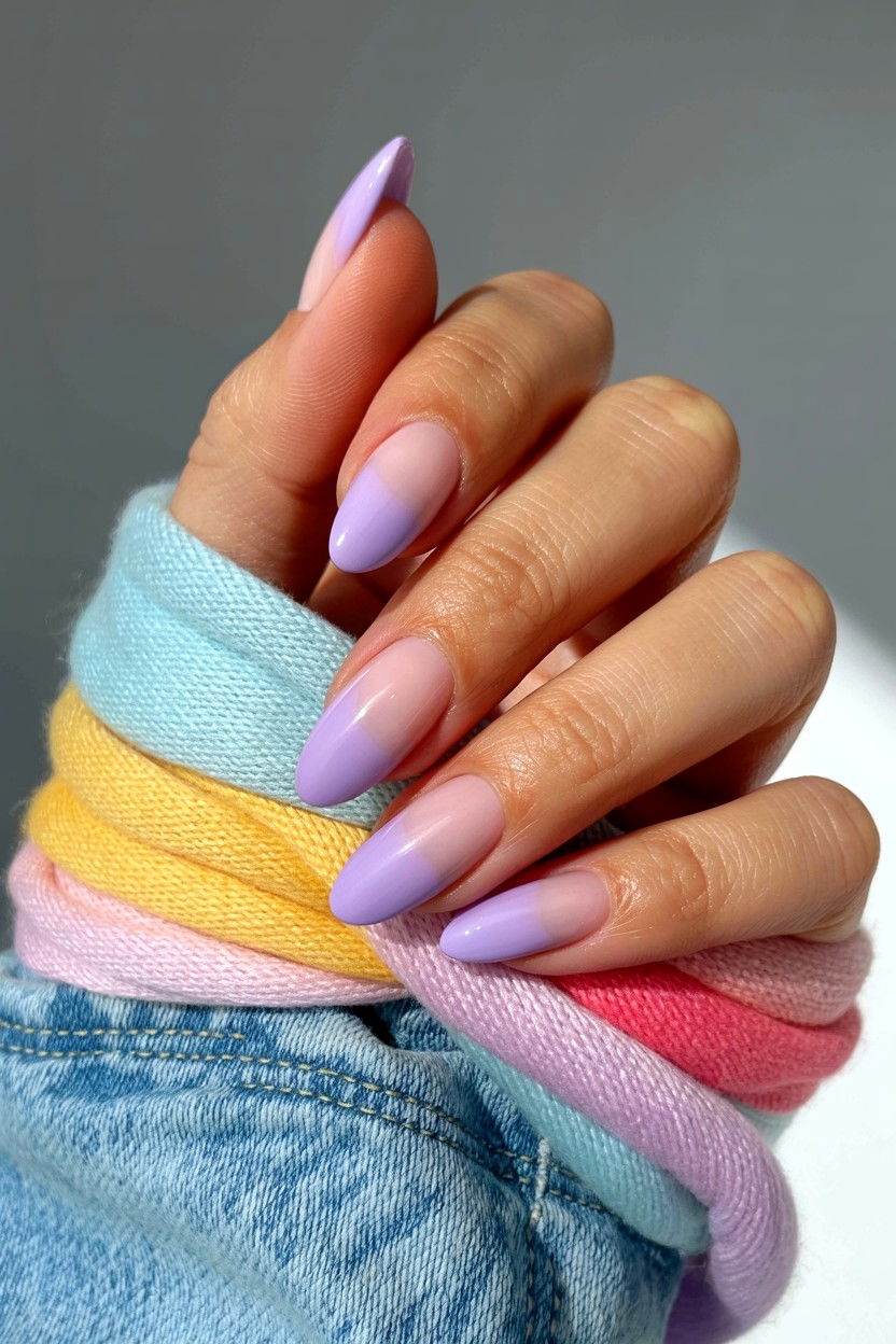 Pastel Ombre Nails - 25 Valentine's Day Almond Nail Ideas