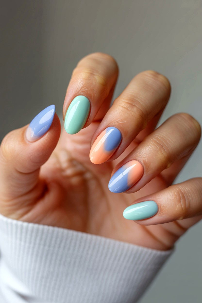 Pastel Ombre Nails - 25 Ombre Valentine's Day Nail Ideas