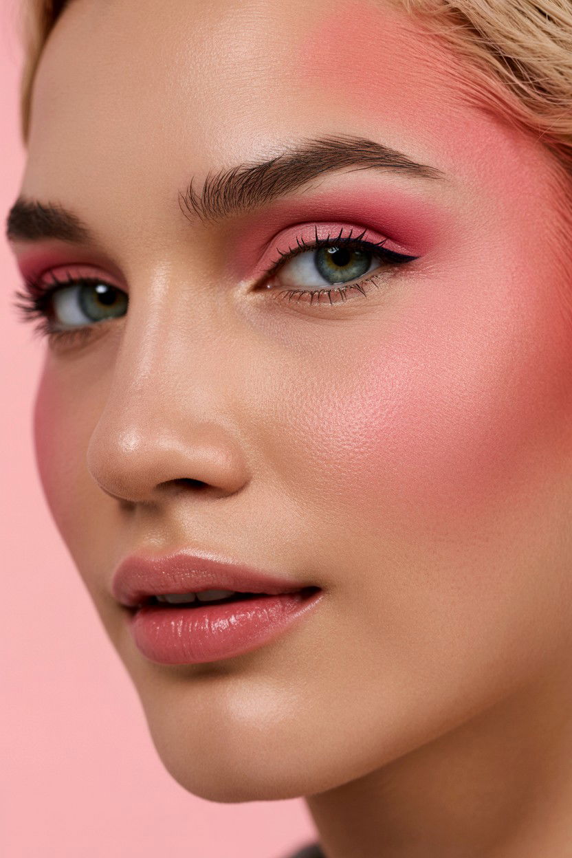 Pastel Pink Blush - 25 Pink Valentine's Day Makeup Looks