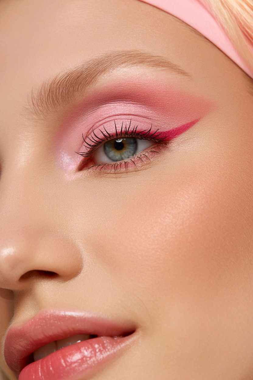 Pastel Pink Eyeshadow - 25 Coquette Valentine's Day Makeup Ideas