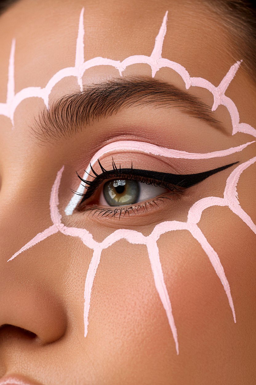 Pastel Pink Graphic Liner - 25 Valentine's Day Graphic Liner Ideas