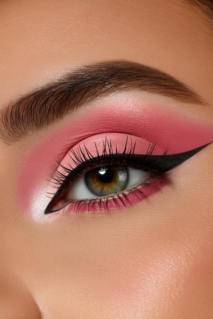 Pastel Pink Halo Eye - 25 Valentine's Day Makeup for Brown Eyes