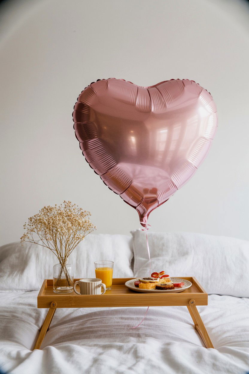 Pastel Pink Heart Balloon - 25 Valentine's Day Foil Balloon Ideas