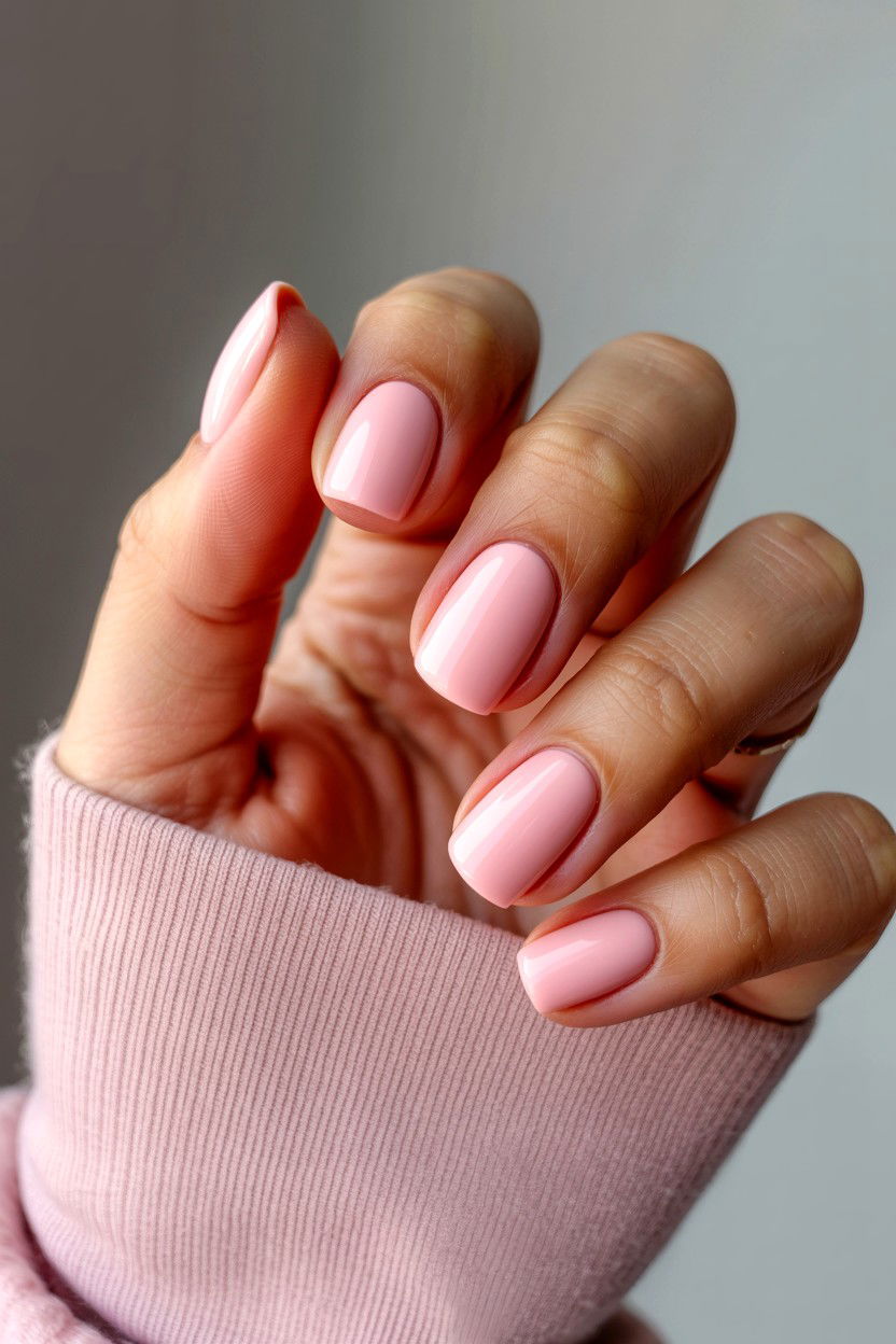 Pastel Pink Nails - 25 Valentine's Day Nail Art Ideas