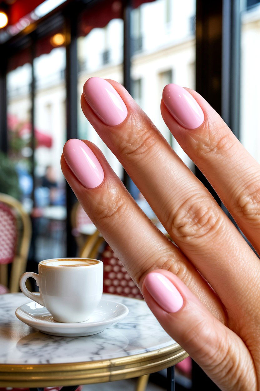 Pastel Pink Polish - 25 Easy Valentine's Day Nail Designs