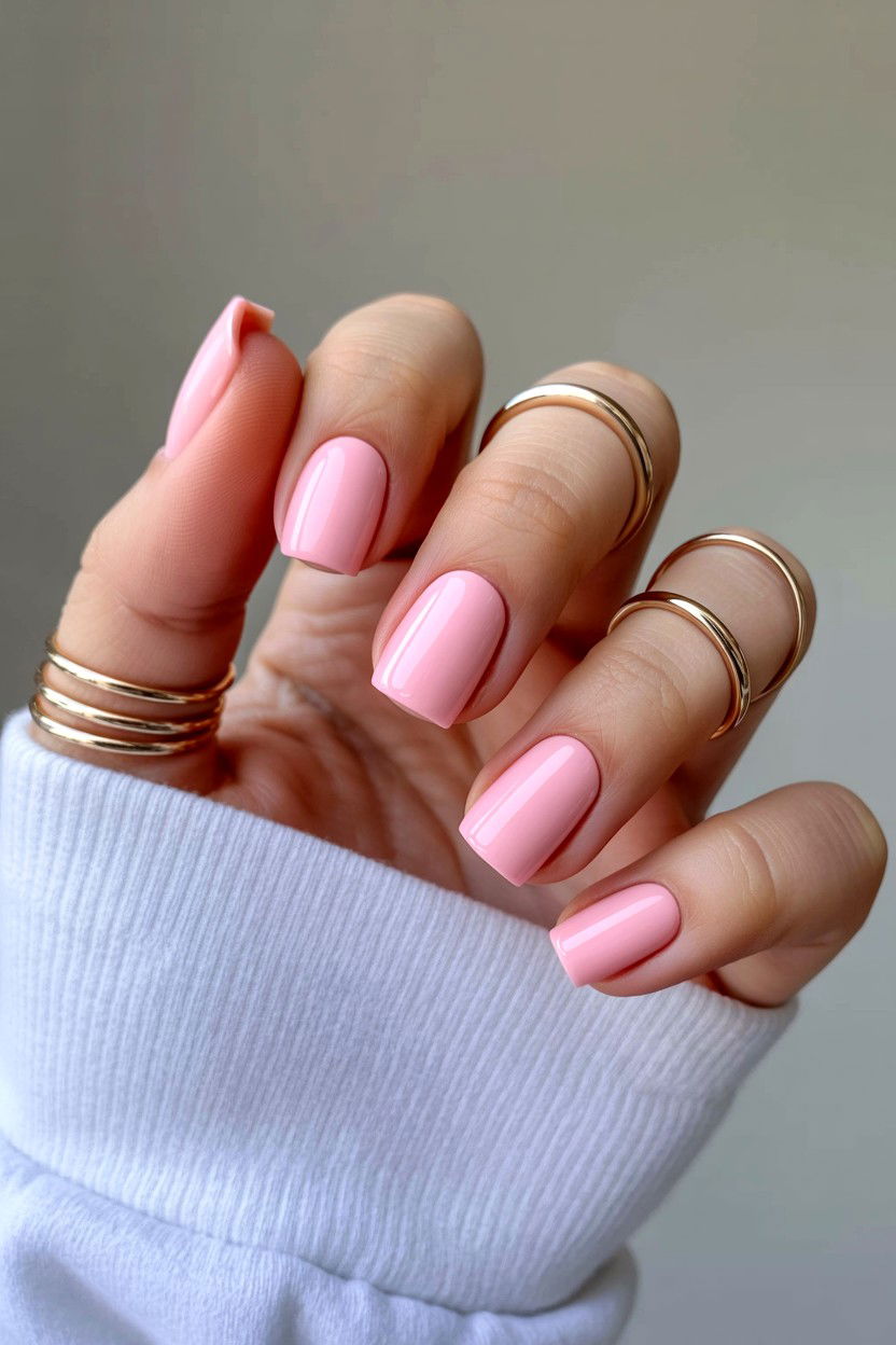 Pastel Pink Press On Nails - 25 Valentine's Day Press On Nail Ideas